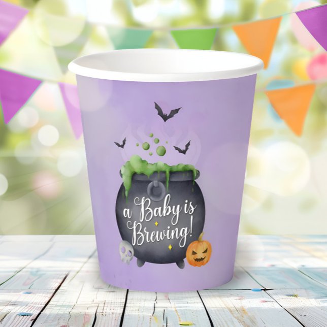 Gobelets En Papier Coupes de papier Baby shower Halloween (Créateur téléchargé)