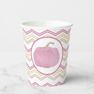 Gobelets En Papier Coupes de papier Citrouille rose