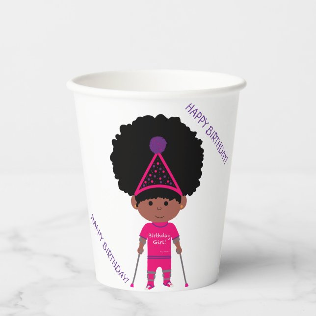 Gobelets En Papier Coupes de papier d'anniversaire Taille : 8 oz Coup (Recto)