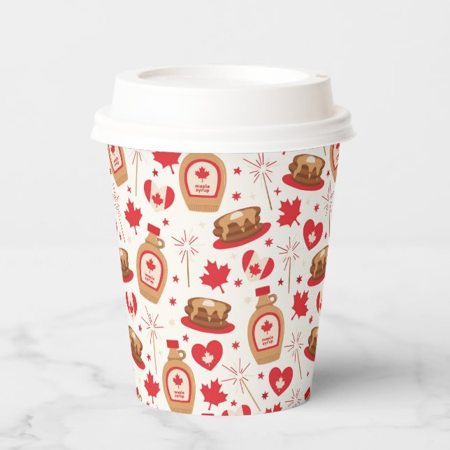 Gobelets En Papier Coupes de papier de fête du Canada (Recto)