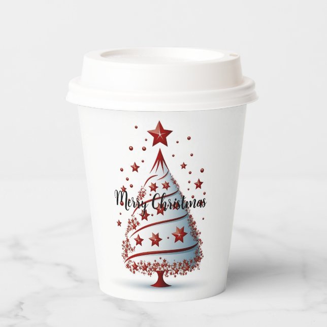 Gobelets En Papier Coupes de papier de Noël (Recto)