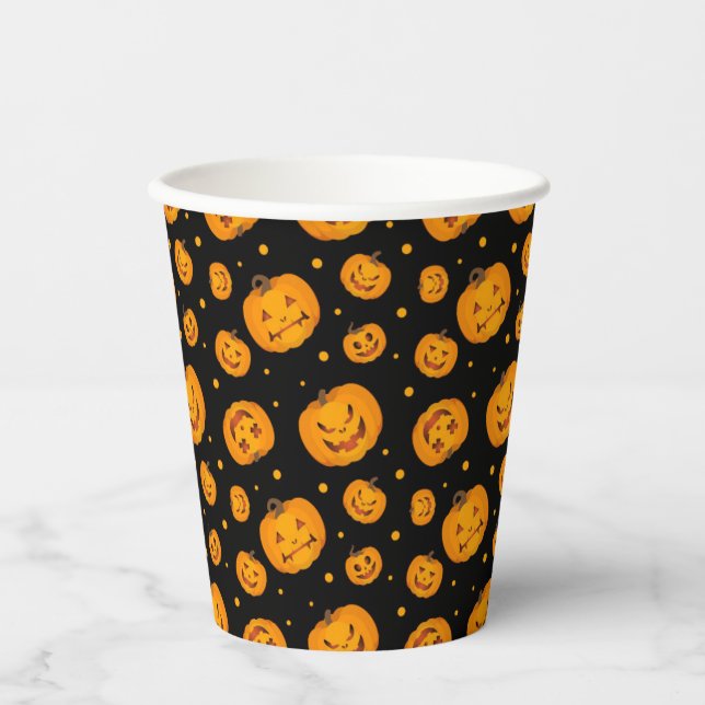 Gobelets En Papier Coupes de papier d'Halloween (Recto)