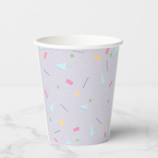 Gobelets En Papier Coupes de papier d'impression Pale Purple 80s