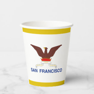 Gobelets En Papier Coupes de papier drapeau de la ville de San Franci