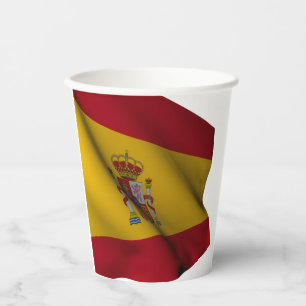 Gobelets En Papier Coupes de papier drapeau espagnol