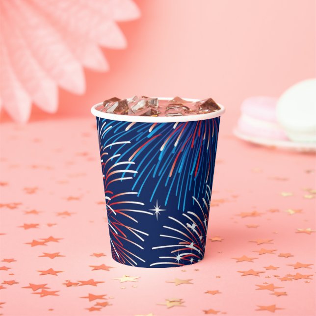 Gobelets En Papier Coupes de papier Fireworks (Insitu)