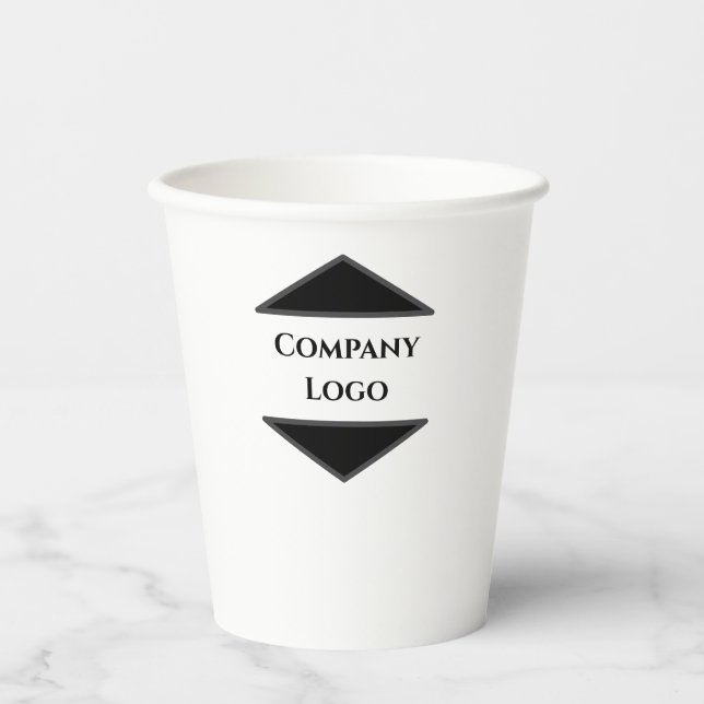 Gobelets En Papier Coupes de papier logo personnalisées - 8 oz et 12  (Recto)