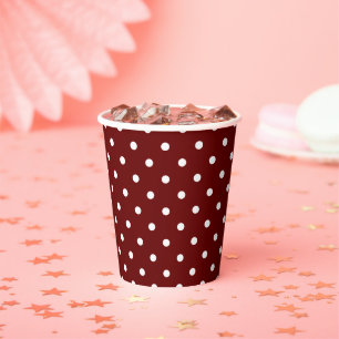 Gobelets En Papier Coupes de papier Motif à points Polka de la Bourgo
