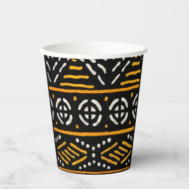 Gobelets En Papier Coupes de papier Motifs africaines (Recto)