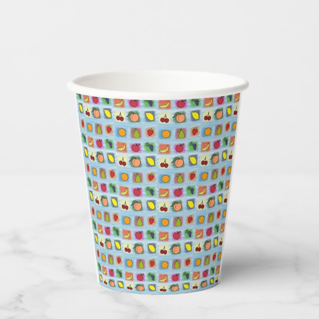 Gobelets En Papier Coupes de papier surprises de fruits (Recto)