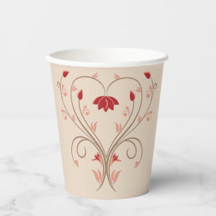 Gobelets En Papier Coupes de papier torse-fleur