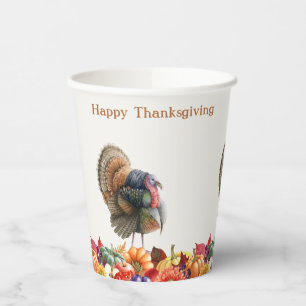 Gobelets En Papier Coupes de papier Turquie Thanksgiving