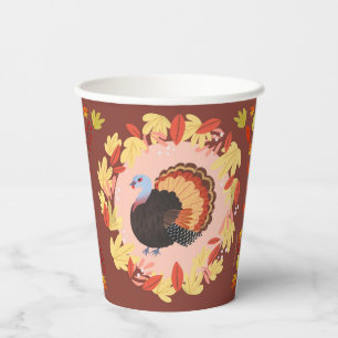 Gobelets En Papier Coupes de papier Turquie Thanksgiving