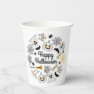 Gobelets En Papier Coupes éffrayantes en papier pour l'Halloween