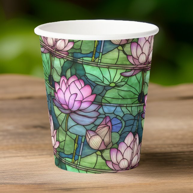 Gobelets En Papier Coupes en Lotus de Verre (🌸 Serenity in every sip: Lotus-designed paper cup #ZenSips 🍃)