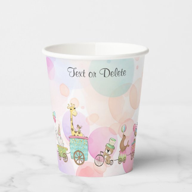 Gobelets En Papier Coupes en papier Circus Animaux (Gauche)