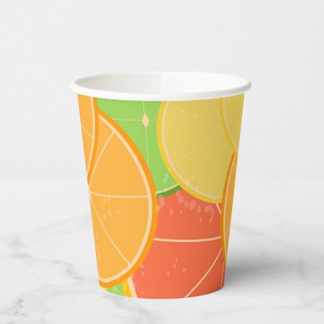 Gobelets En Papier Coupes en papier Citrus Joy (Gauche)