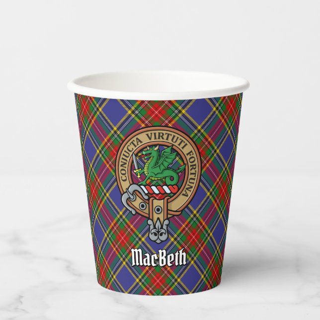 Gobelets En Papier Coupes en papier Clan MacBeth Crest (Recto)