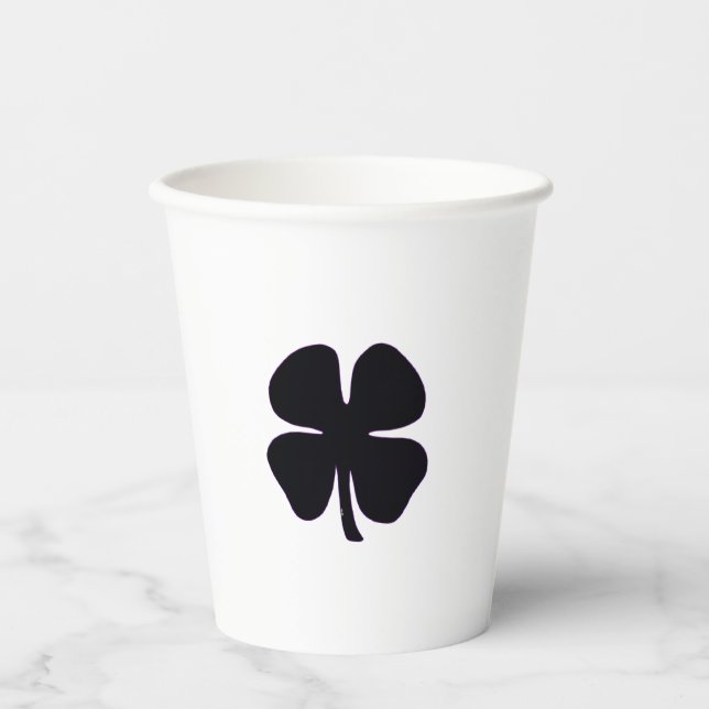 Gobelets En Papier Coupes en papier de Clover noir (Recto)