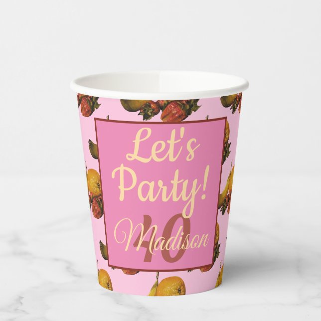 Gobelets En Papier Coupes en papier de fruits (Gauche)