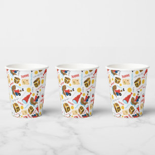 Gobelets En Papier Coupes en papier de pirates blancs