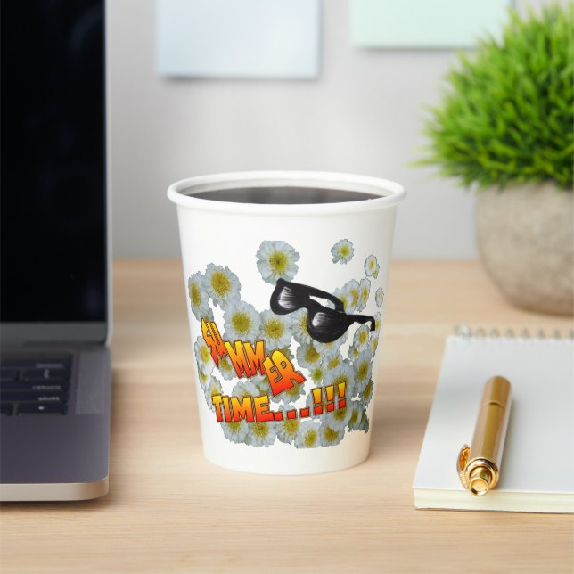 Gobelets En Papier Coupes en papier Fleurs d'été (Insitu)