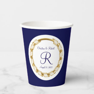 Gobelets En Papier Coupes en papier Mariage monogramme