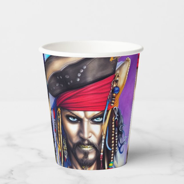 Gobelets En Papier Coupes en papier pirate (Recto)