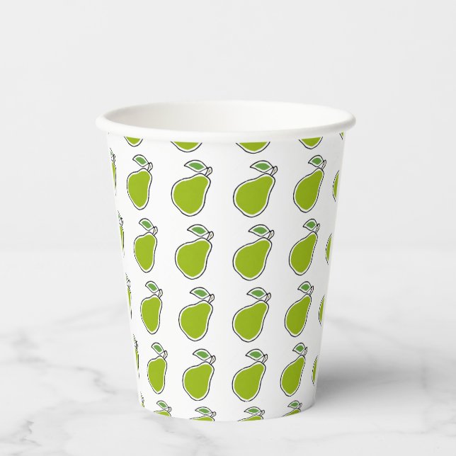 Gobelets En Papier Coupes en papier poire (Recto)