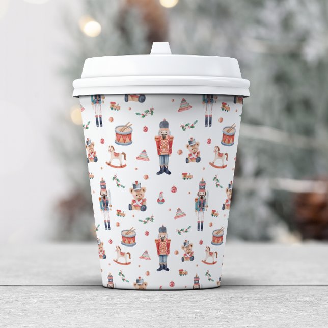 Gobelets En Papier Coupes en papier pour biscuits (Nutcracker Holiday Paper Cup by Painted Paperie)