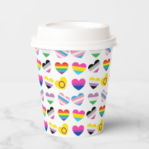 Gobelets En Papier Coupes en papier Pride Hearts