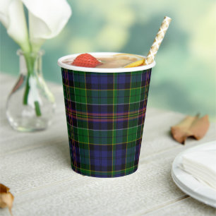 Gobelets En Papier Coupes en papier tartan Allison