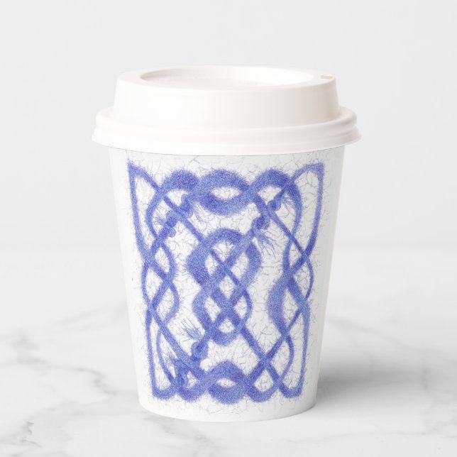 Gobelets En Papier Coupes en papier VIOLET CELTIC KNOT (Recto)