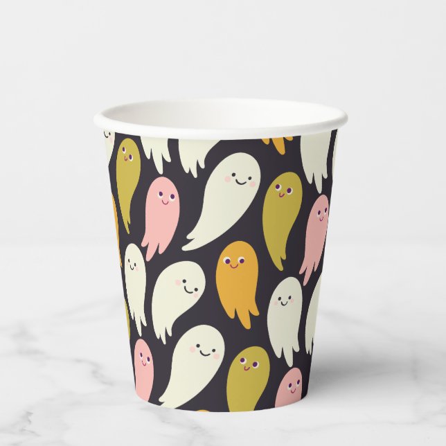 Gobelets En Papier Coupes jetables Ghosts for Kids Party (Recto)