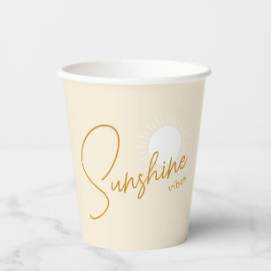 Gobelets En Papier Coupes minimalistes en papier Baby shower Boho Sun