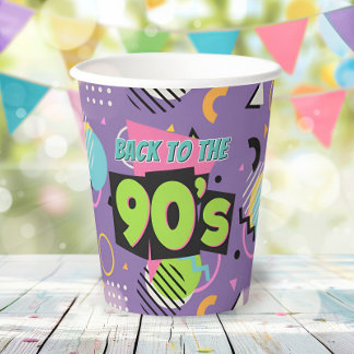 Gobelets En Papier Coupes papier rétro années 90
