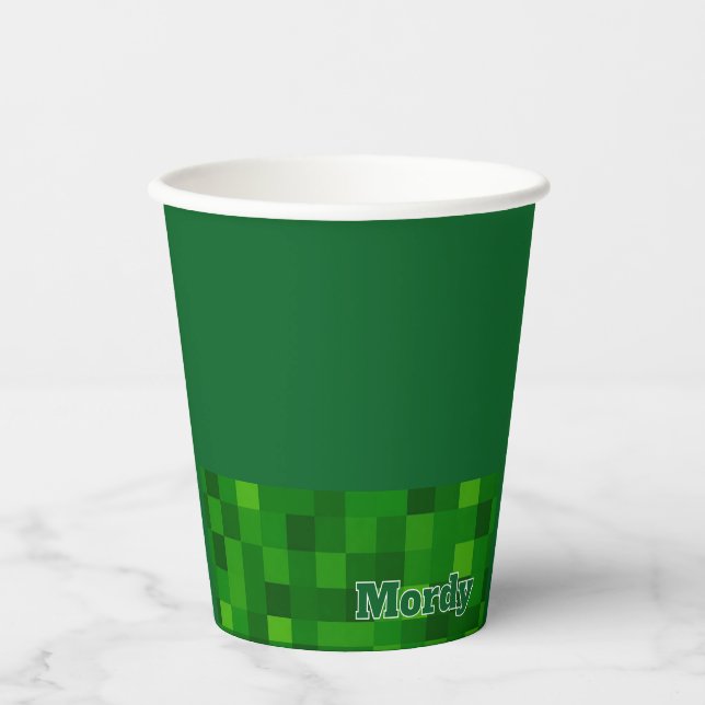 Gobelets En Papier Coupes vert upsherin (Recto)