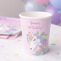 Couronne de fleurs de licorne magique arc-en-ciel 