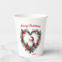 Couronne florale - Noël 2023 Père Noël