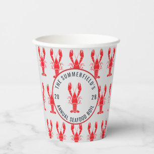Gobelets En Papier Coutume annuelle de l'ébullition du homard en fami