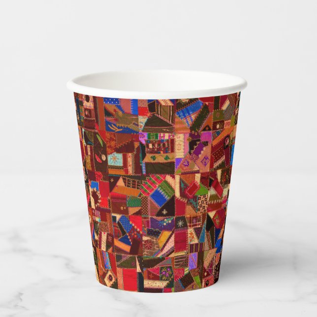 Gobelets En Papier Couvre-lit fou vintage vibrant (Recto)