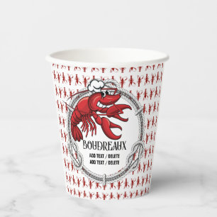 Gobelets En Papier Crawfish Fruits de mer Cajun THÈME