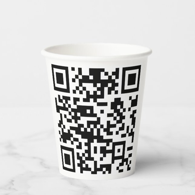 Gobelets En Papier Création instantanée de code QR (en entrant votre  (Recto)