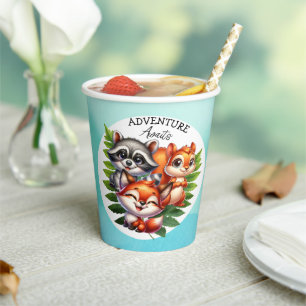 Gobelets En Papier Créatures forestières Baby shower des animaux fore