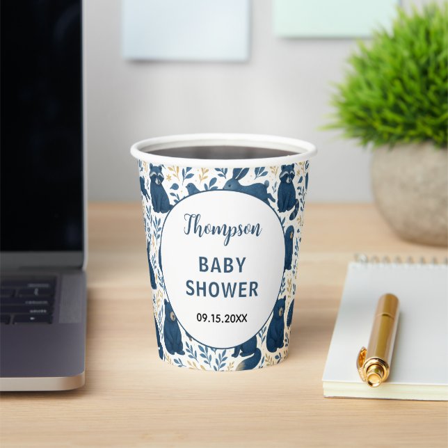 Gobelets En Papier Créatures mignonnes de la forêt | Baby shower rust (Insitu)
