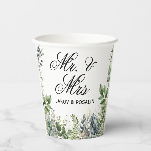 Gobelets En Papier Créez votre propre eucalyptus de mariage (Recto)