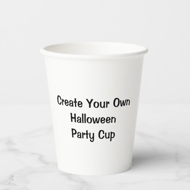 Gobelets En Papier Créez votre propre Halloween Party Décor Zazzle (Recto)