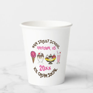 Gobelets En Papier Crème glacée sociale faire votre propre Sundae Par