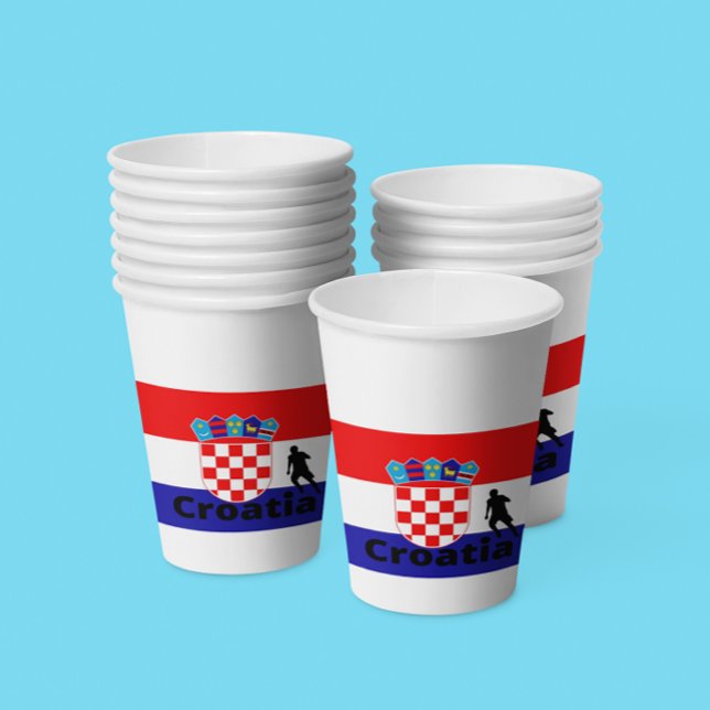 Gobelets En Papier Croatia soccer (Créateur téléchargé)
