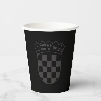 Gobelets En Papier Croatie, Armoiries, Noir, Sombre, Grb Hrvatske